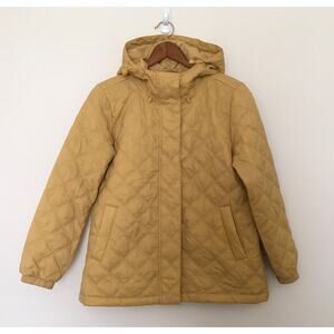 Madewell Womens $158 Airpuff Quilted Packable Puffer Jacket Size XS NB254 Yellow